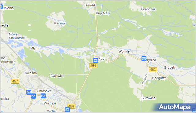 mapa Kup, Kup na mapie Targeo