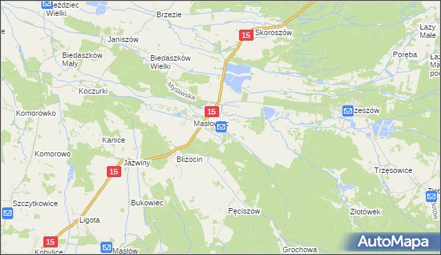 mapa Kuźniczysko, Kuźniczysko na mapie Targeo