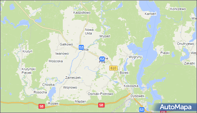 mapa Ładne Pole, Ładne Pole na mapie Targeo