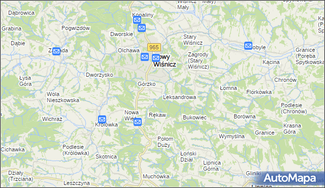 mapa Leksandrowa, Leksandrowa na mapie Targeo