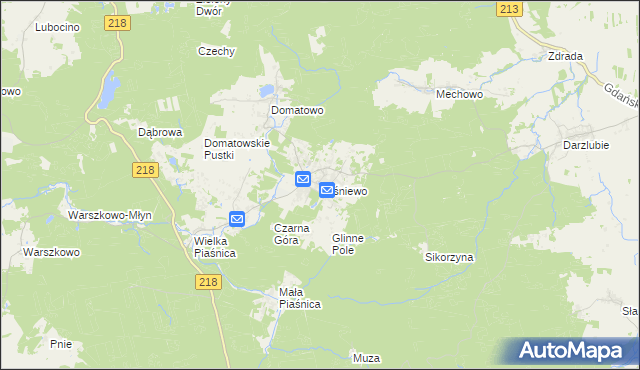 mapa Leśniewo gmina Puck, Leśniewo gmina Puck na mapie Targeo