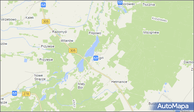 mapa Lgiń, Lgiń na mapie Targeo