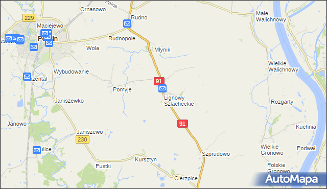 mapa Lignowy Szlacheckie, Lignowy Szlacheckie na mapie Targeo