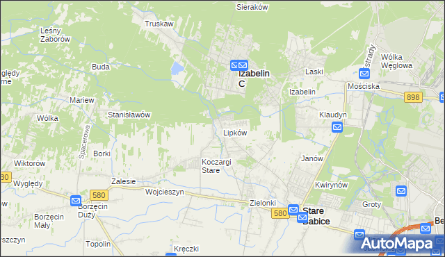 mapa Lipków, Lipków na mapie Targeo