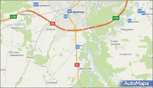 mapa Łosino, Łosino na mapie Targeo