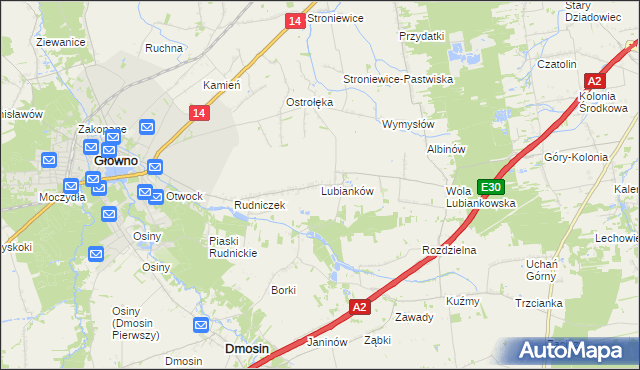 mapa Lubianków, Lubianków na mapie Targeo