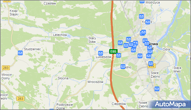 mapa Lubieszów gmina Nowa Sól, Lubieszów gmina Nowa Sól na mapie Targeo