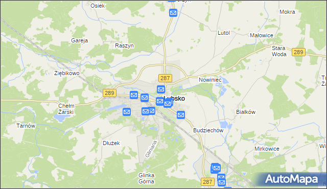 mapa Lubsko, Lubsko na mapie Targeo