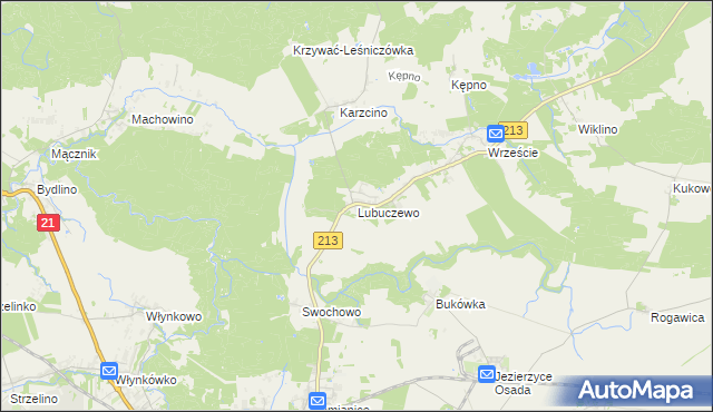 mapa Lubuczewo, Lubuczewo na mapie Targeo