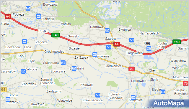 mapa Łysokanie, Łysokanie na mapie Targeo