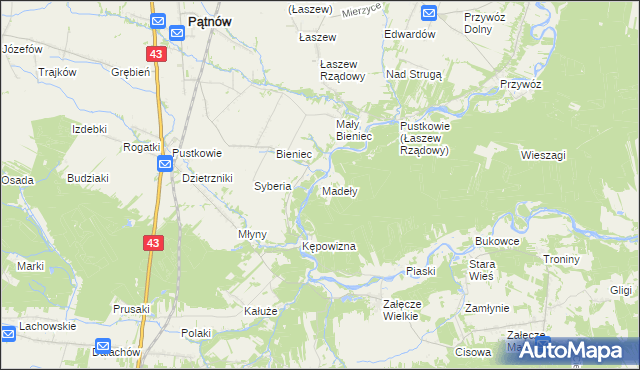 mapa Madeły, Madeły na mapie Targeo