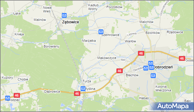 mapa Makowczyce, Makowczyce na mapie Targeo