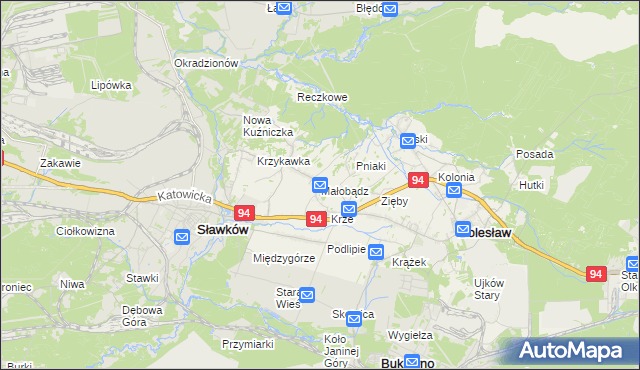 mapa Małobądz, Małobądz na mapie Targeo