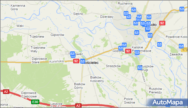 mapa Mariampol gmina Kościelec, Mariampol gmina Kościelec na mapie Targeo