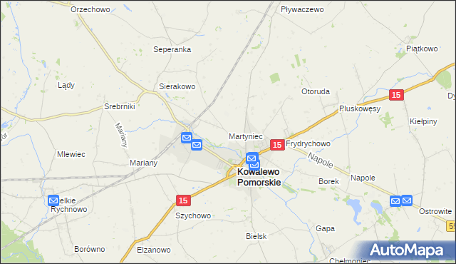 mapa Martyniec, Martyniec na mapie Targeo