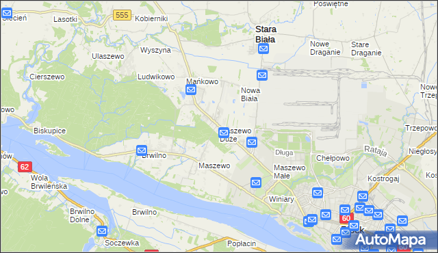 mapa Maszewo Duże, Maszewo Duże na mapie Targeo