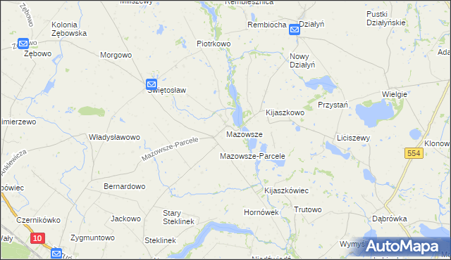 mapa Mazowsze, Mazowsze na mapie Targeo