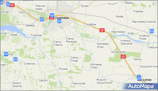 mapa Michałów Czwarty, Michałów Czwarty na mapie Targeo