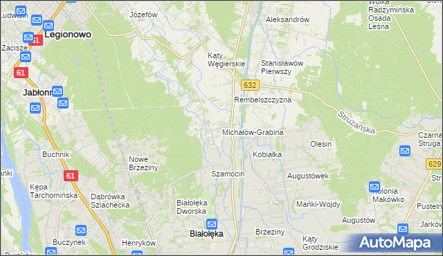 mapa Michałów-Grabina, Michałów-Grabina na mapie Targeo