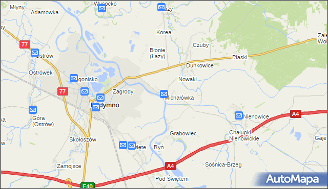 mapa Michałówka gmina Radymno, Michałówka gmina Radymno na mapie Targeo