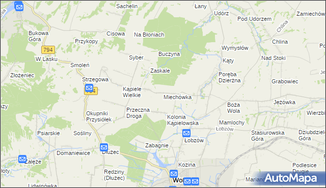 mapa Miechówka, Miechówka na mapie Targeo