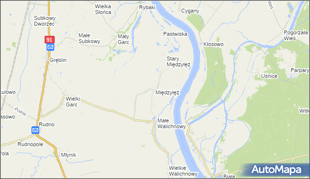 mapa Międzyłęż, Międzyłęż na mapie Targeo