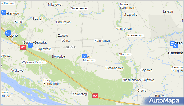 mapa Miszewo Murowane, Miszewo Murowane na mapie Targeo