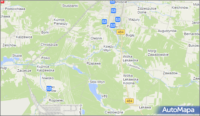mapa Morgi Rząsawskie, Morgi Rząsawskie na mapie Targeo