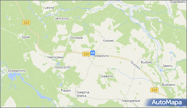 mapa Motarzyno, Motarzyno na mapie Targeo