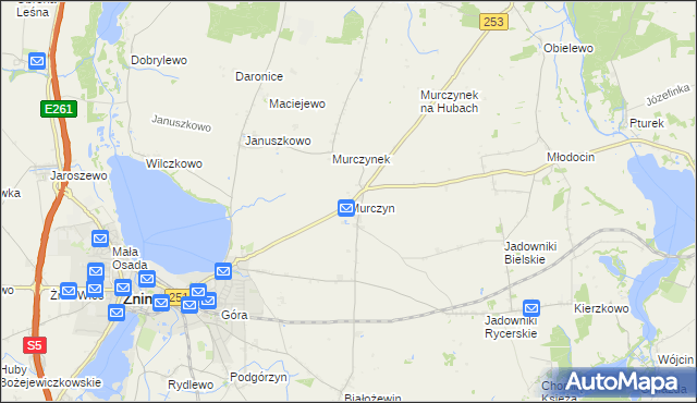 mapa Murczyn, Murczyn na mapie Targeo