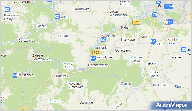 mapa Nadmłynie, Nadmłynie na mapie Targeo