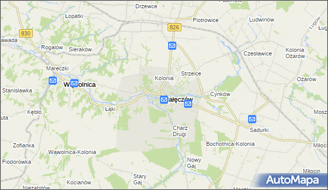 mapa Nałęczów powiat puławski, Nałęczów powiat puławski na mapie Targeo