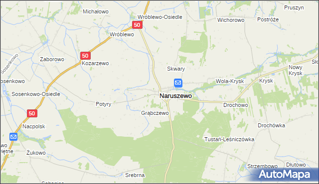 mapa Naruszewo, Naruszewo na mapie Targeo