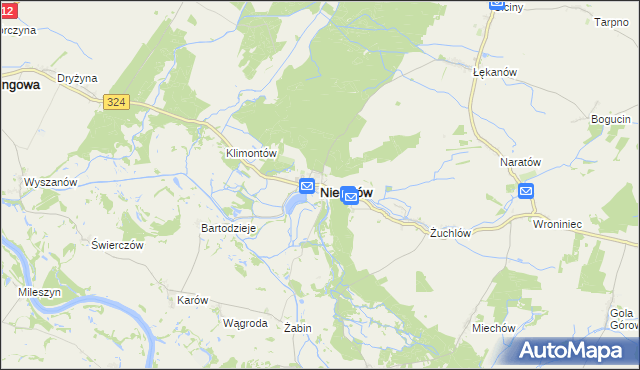 mapa Niechlów, Niechlów na mapie Targeo