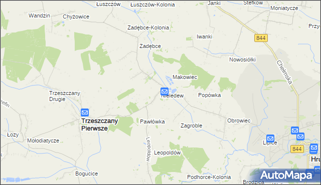mapa Nieledew, Nieledew na mapie Targeo