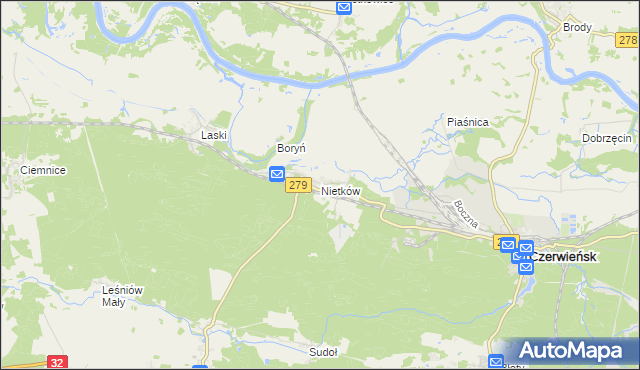 mapa Nietków, Nietków na mapie Targeo