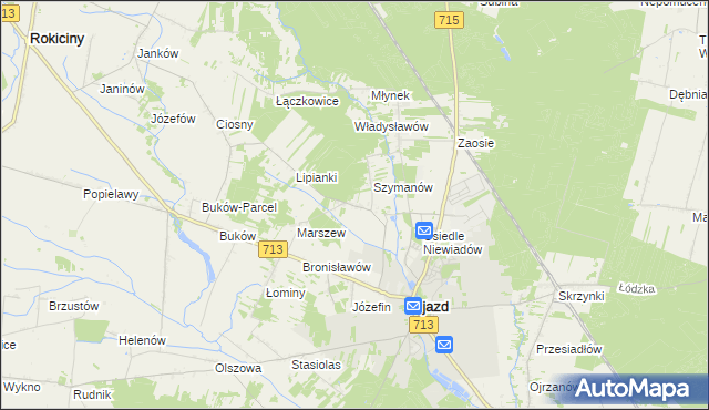 mapa Niewiadów, Niewiadów na mapie Targeo