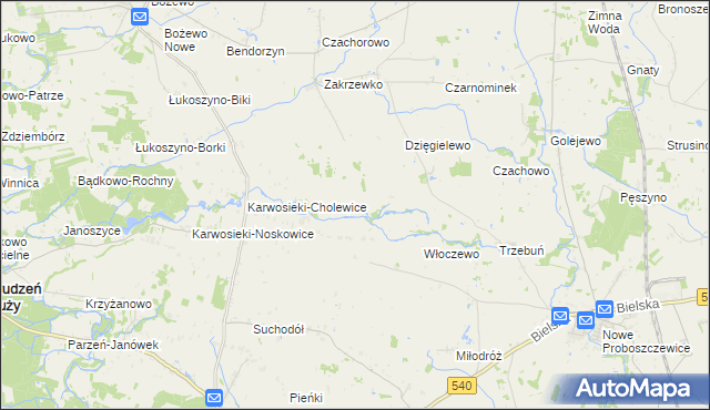 mapa Nowe Karwosieki, Nowe Karwosieki na mapie Targeo