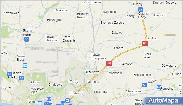mapa Nowe Trzepowo, Nowe Trzepowo na mapie Targeo