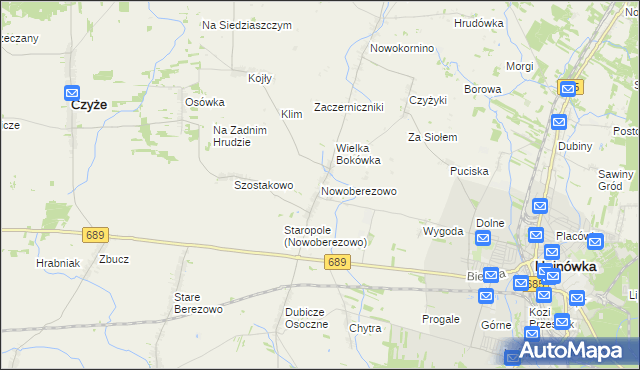 mapa Nowoberezowo, Nowoberezowo na mapie Targeo