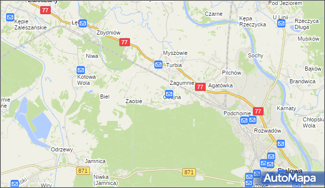 mapa Obojna, Obojna na mapie Targeo