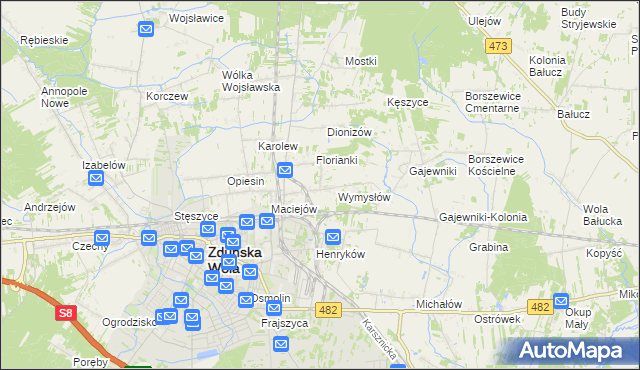 mapa Ochraniew, Ochraniew na mapie Targeo