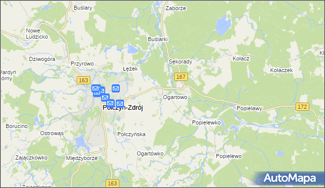 mapa Ogartowo, Ogartowo na mapie Targeo
