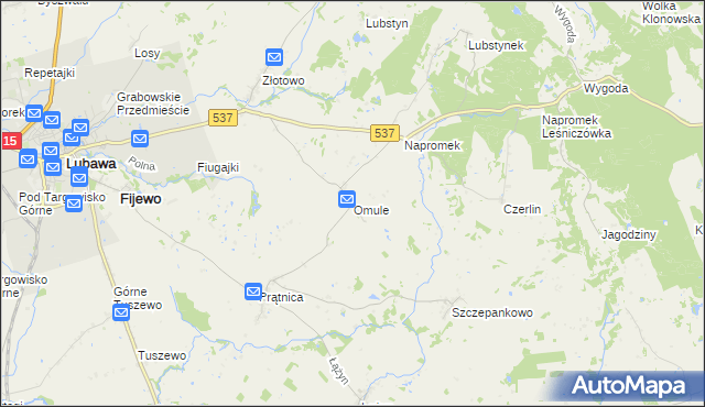 mapa Omule, Omule na mapie Targeo