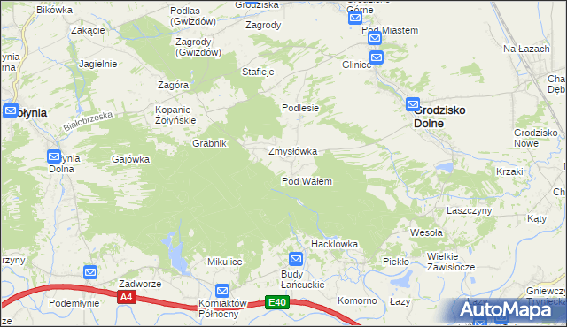 mapa Opaleniska, Opaleniska na mapie Targeo