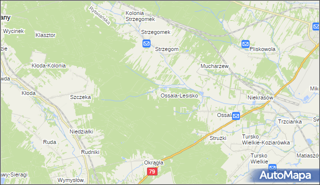 mapa Ossala-Lesisko, Ossala-Lesisko na mapie Targeo