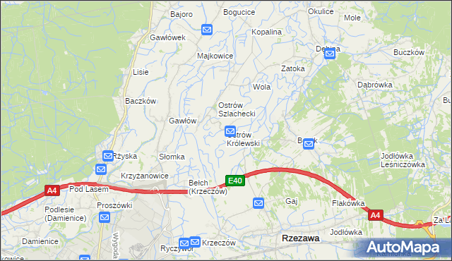mapa Ostrów Królewski, Ostrów Królewski na mapie Targeo