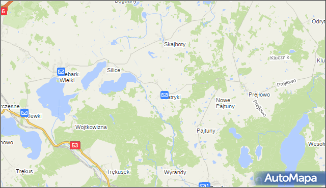 mapa Patryki, Patryki na mapie Targeo