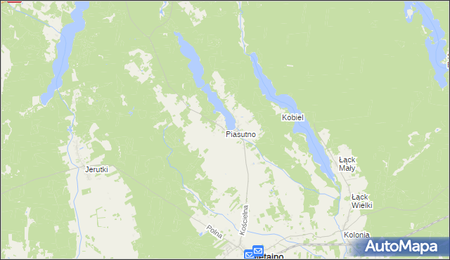 mapa Piasutno, Piasutno na mapie Targeo