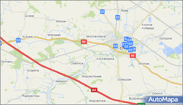 mapa Piotrowice gmina Chojnów, Piotrowice gmina Chojnów na mapie Targeo